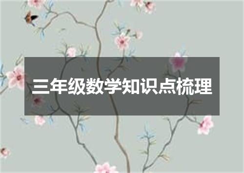 三年级数学知识点梳理