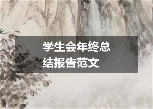 学生会年终总结报告范文