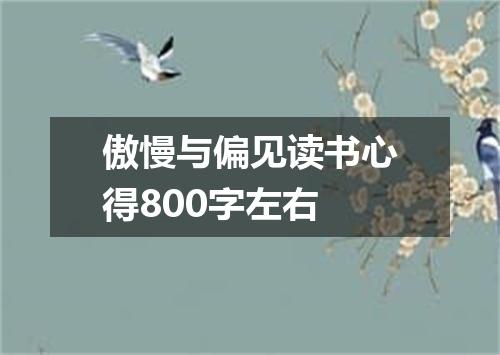 傲慢与偏见读书心得800字左右