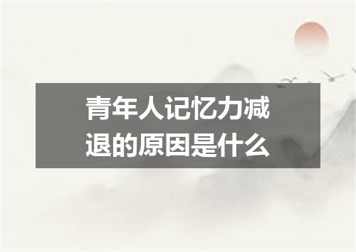 青年人记忆力减退的原因是什么