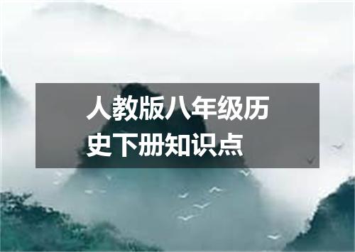 人教版八年级历史下册知识点