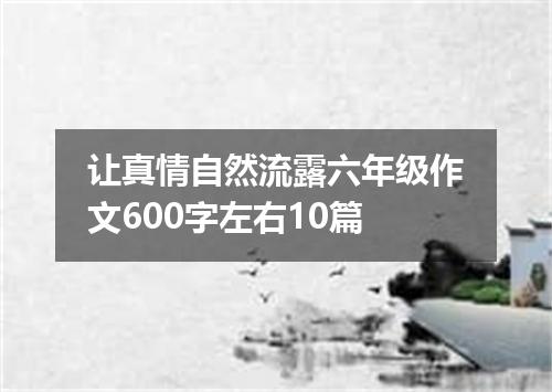 让真情自然流露六年级作文600字左右10篇