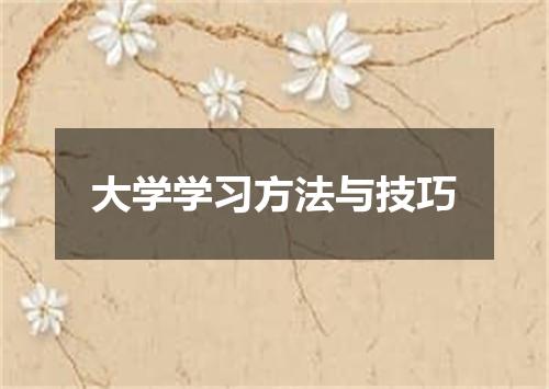 大学学习方法与技巧