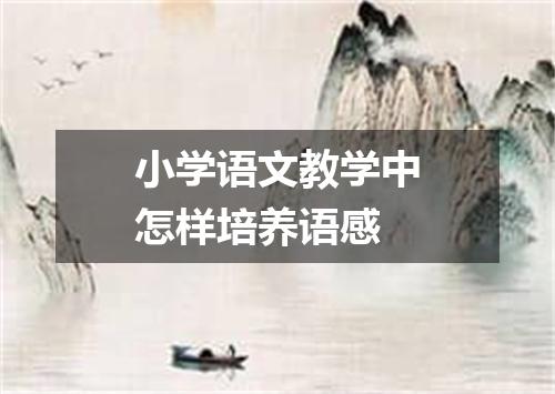 小学语文教学中怎样培养语感