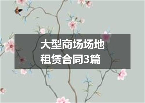 大型商场场地租赁合同3篇