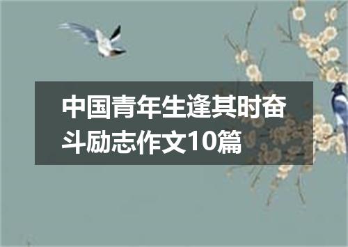 中国青年生逢其时奋斗励志作文10篇