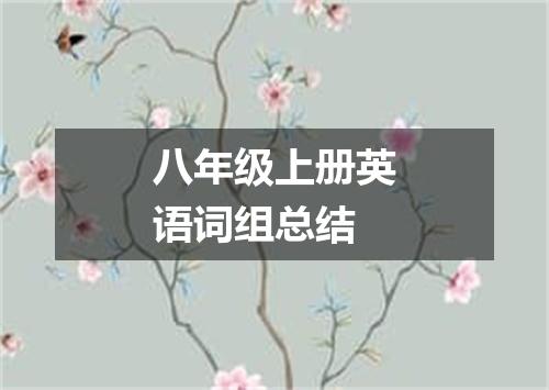 八年级上册英语词组总结