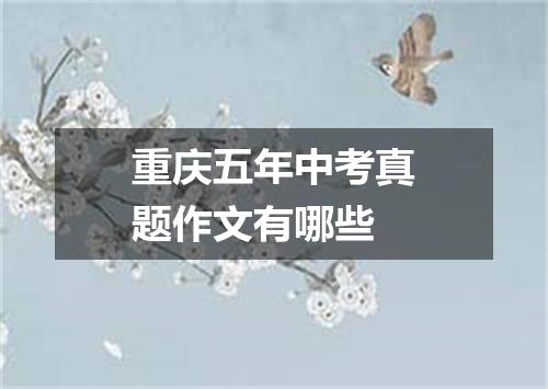 重庆五年中考真题作文有哪些