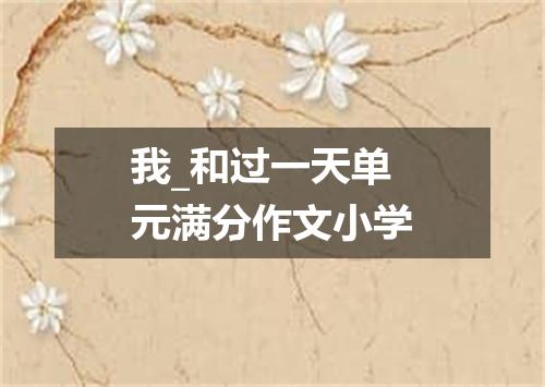 我_和过一天单元满分作文小学