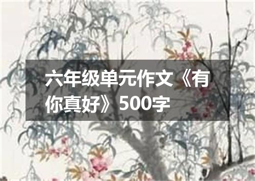 六年级单元作文《有你真好》500字