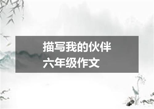 描写我的伙伴六年级作文