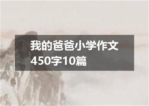 我的爸爸小学作文450字10篇