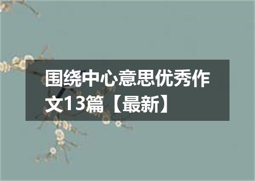 围绕中心意思优秀作文13篇【最新】