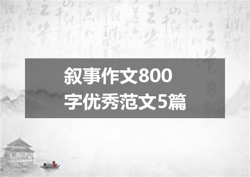 叙事作文800字优秀范文5篇