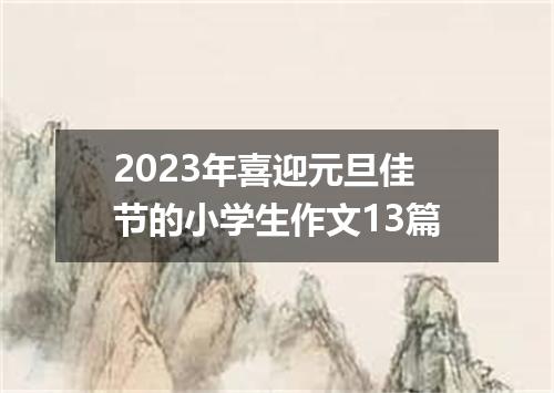 2023年喜迎元旦佳节的小学生作文13篇