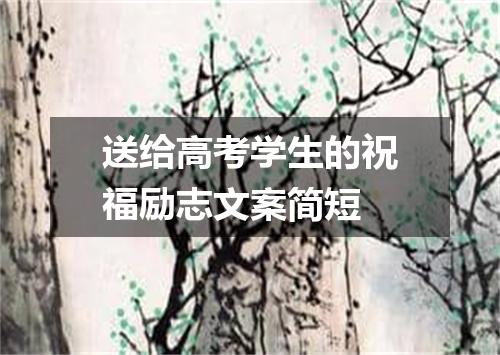 送给高考学生的祝福励志文案简短