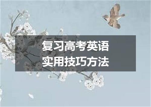 复习高考英语实用技巧方法