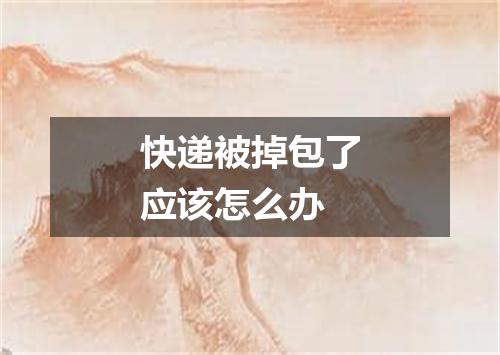 快递被掉包了应该怎么办