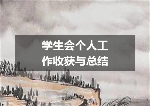 学生会个人工作收获与总结