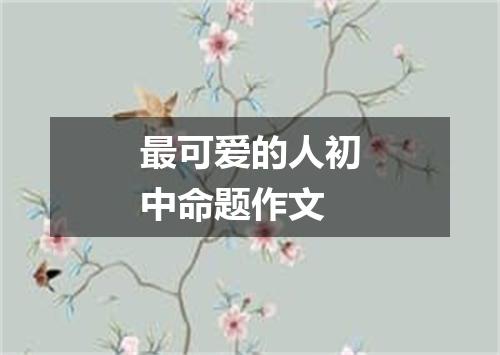 最可爱的人初中命题作文