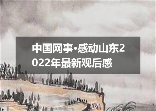 中国网事·感动山东2022年最新观后感