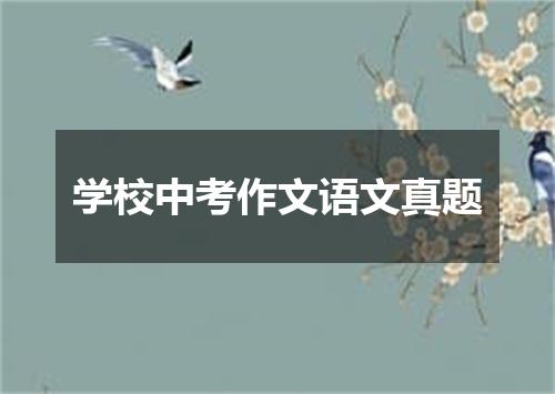 学校中考作文语文真题