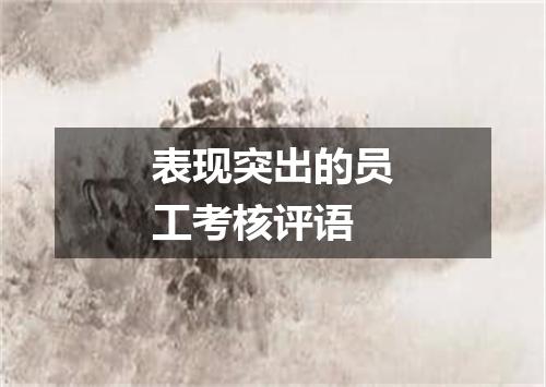 表现突出的员工考核评语