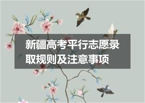 新疆高考平行志愿录取规则及注意事项