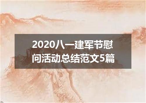 2020八一建军节慰问活动总结范文5篇