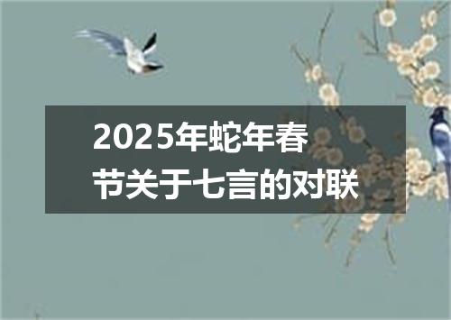 2025年蛇年春节关于七言的对联