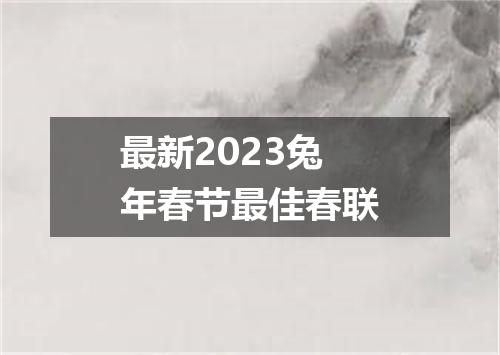 最新2023兔年春节最佳春联