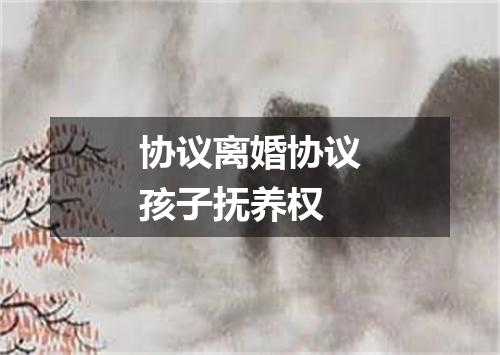 协议离婚协议孩子抚养权