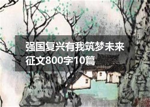 强国复兴有我筑梦未来征文800字10篇