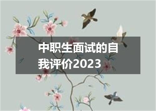 中职生面试的自我评价2023