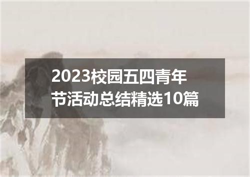 2023校园五四青年节活动总结精选10篇