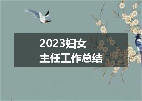 2023妇女主任工作总结