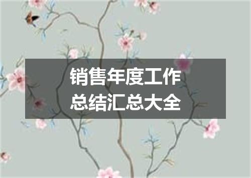 销售年度工作总结汇总大全
