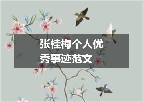 张桂梅个人优秀事迹范文