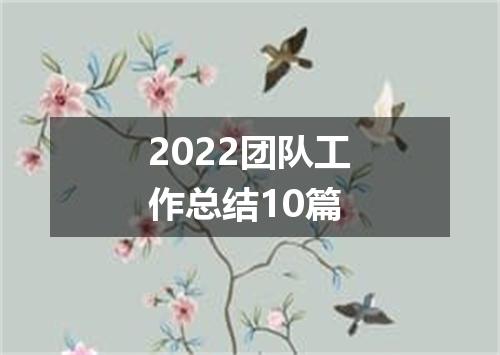 2022团队工作总结10篇