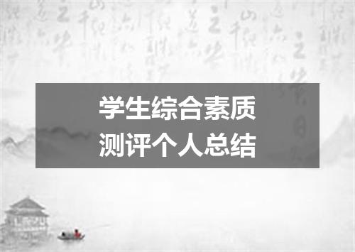 学生综合素质测评个人总结