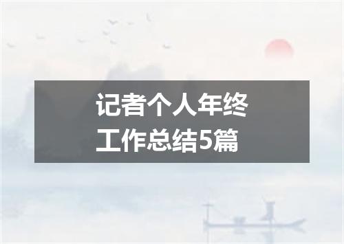记者个人年终工作总结5篇