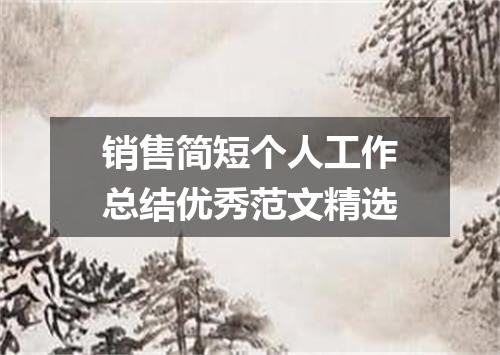 销售简短个人工作总结优秀范文精选