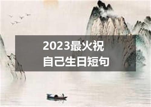 2023最火祝自己生日短句