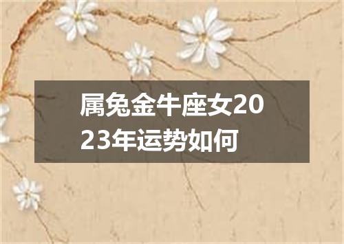 属兔金牛座女2023年运势如何