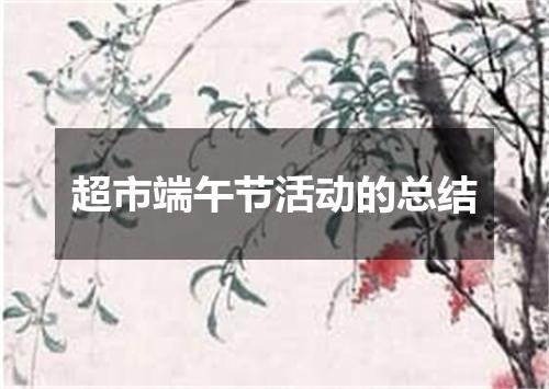 超市端午节活动的总结