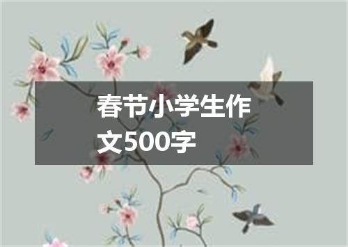 春节小学生作文500字