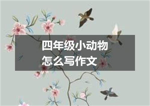 四年级小动物怎么写作文