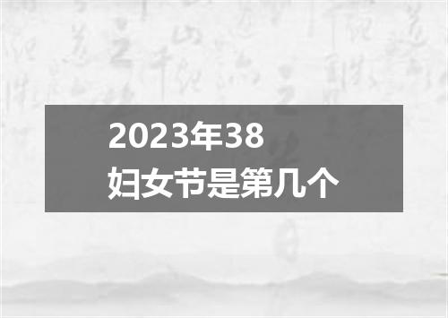 2023年38妇女节是第几个