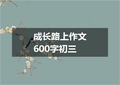 成长路上作文600字初三
