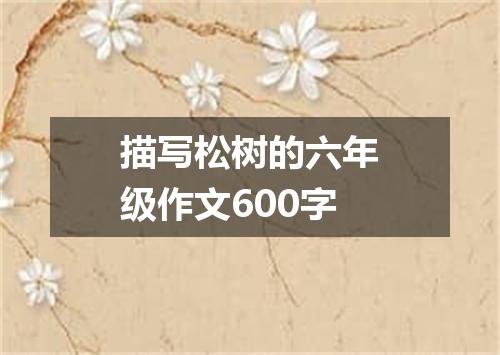 描写松树的六年级作文600字